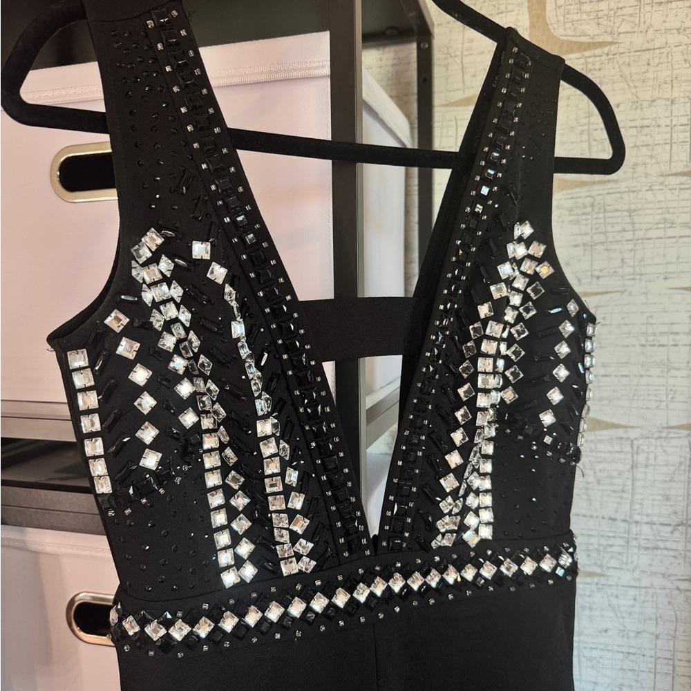 Elegant Black Embellished jumpsuit